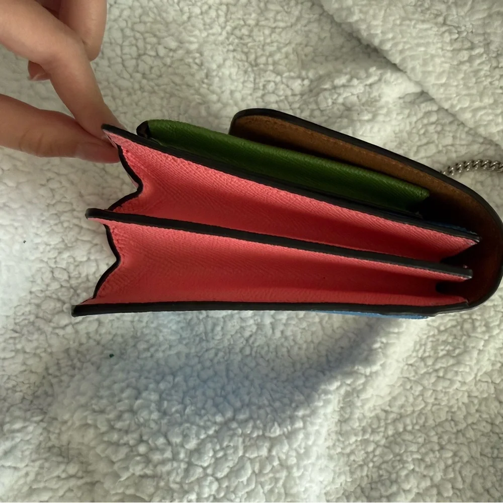 Coach Colorblock Klare Crossbody in green and purple - Picture 4 of 9